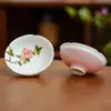 Taza de Té Flor de Granada Pintada a Mano de Fábrica, Taza de Té de Cerámica, Taza Individual Personal para Mujer, Taza de Maestro, Juego de Té, Taza Cónica