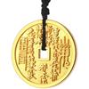 Colgante vietnamita antiguo de oro y arena con forma de flor fantasma, monedas de los cinco emperadores, colgante de latón, monedas de cobre, collar de monedas de cobre, nuevo chinoiserie para hombres y mujeres.