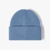 Gorro de Tricô Liso para Outono e Inverno para Mulheres, Chapéu de Lã Transfronteiriço, Versátil Casual para Exterior, Diário, Comutador, Gorro de Tricô