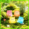 Figuras de Oso Miniatura Lindas que Brillan en la Oscuridad, Accesorios para Decoración de Jardín DIY, Mini Adornos de Musgo