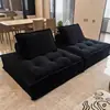 Sofá Módulo Bloque de Tofu Color Crema, Módulo Cubo Minimalista Individual de Tela Técnica, Combinación Doble para Apartamentos Pequeños, Sillón Perezoso de Piso