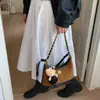 Bolsa Vintage de Camurça de Nicho para Mulheres 2026 Novo Estilo Acolchoada Versátil Bolsa Tote Color Blocking da Moda Bolsa de Ombro/Axila