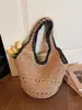 Bolso Tejido Nuevo Transfronterizo Primavera/Verano 2026, Bolso de Hombro, Bolso de Playa de Moda, Bolso de Hombro, Bolso de Mano Simple