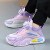 Zapatillas Casuales Ligeras, Transpirables, Cómodas y de Moda para Niñas, con Hebilla Giratoria, Zapatos para Niños, Estilo de Malla, Niños Medianos y Grandes