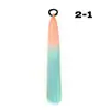 Peluca de Nuevo Estilo para Mujer, Cola de Caballo Larga Trenza Grande de Fibra Sintética de Colores, Trenza Grande de Color Dorado Láser de un Solo Hilo, Accesorio para el Cabello de Chica Popular