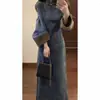Materiales originales, baja tasa de devolución, nuevo cheongsam bordado estilo chino, vestido elegante vintage modificado para mujer de otoño e invierno
