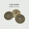 Botões Redondos de Metal Estilo Britânico com Quatro Furos Botões para Camisa Cardigã Botões Versáteis para Casaco Jaqueta Corta-Vento Terno