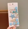 Presilha de Cabelo Infantil Fofa de Estrela do Mar Ondulada com Concha, Presilha Lateral de Acetato Azul Marinho de Alta Qualidade, Acessório de Cabelo para Meninas