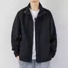 Chaqueta Superior para Hombre de Temporada Cruzada Nueva Primavera y Otoño Casual Versátil Holgada Cuello Alto Moderna Impermeable Resistente al Viento para Exteriores