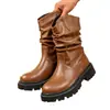 Otoño 2026 Nueva Llegada Comercio Exterior Tallas Grandes para Mujer Casual Cómodo Estilo Europeo Americano Moda Ropa Exterior Botas Talla Única