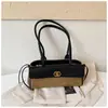 Bolsa de ombro ins de luxo nicho, bolsa de mão versátil xadrez estilo Chanel, bolsa de axila leve de luxo para o dia a dia