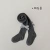 Meia-calça infantil atacado cor sólida algodão meninas meia-calça bonito arco dupla agulha crianças leggings meias