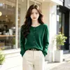 Nuevo Cárdigan de Cuello Redondo para Primavera y Otoño, Tejido de Punto de Manga Larga para Mujer, Talla Grande, Top Estilo Coreano, Más Vendido, Fuente de Comercio Exterior, Fábrica Mayorista
