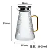 Kaikyo Cristal Transparente Hervidor de Agua Fría para Beber Agua Versión de Lujo Ligero Simple Moderno Hervidor de Agua Tetera