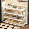 Zapatero sin instalación para entrada de casa, zapatero plegable simple de varias capas, solución económica de almacenamiento de zapatos para apartamentos de alquiler