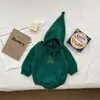 Ropa Navideña para Bebé Estilo Coreano, Monos de Invierno para Bebé, Ropa de Gateo de Manga Larga Estilo Ins de Dibujos Animados de Terciopelo y Engrosada + Gorros