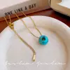 Collar Colgante de Piedra Natural para Mujer, Acero de Titanio, Lujo Ligero, Moda de Nicho, Versátil, Joyería Galvanizada en Oro Real, Nuevos Accesorios Transfronterizos