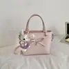 Bolsa de Mão Estilo Coreano Design Exclusivo com Laço, Bolsa Saco para Mulheres, Versátil para o Dia a Dia, Bolsa de Mão de Grande Capacidade, Bolsa de Ombro, Bolsa Transversal