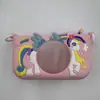 Cámara Infantil Funda Protectora de Dibujos Animados Cámara Pequeña Cubierta de Silicona Anticaída con Correa para el Cuello Mini Foto Carcasa Blanda de Goma