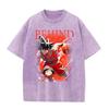 Camiseta con estampado digital para hombre y mujer, de verano, informal, combinable, de marca, holgada, estilo retro, animación antigua, moda nacional.