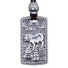 Doze Zodiac pingente de prata esterlina 12 signo do zodíaco tag 99 homens e mulheres de prata pura pingente Dragão Cobra Cavalo Ovelha Macaco Frango Cão Porco Pingente