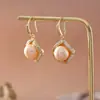 Novos Brincos de Gancho de Pérola e Zircônia de Luxo com Toque de Alto Padrão, Brincos Estilo Moda Coreana, Brincos de Emagrecimento Facial Popular no Tiktok