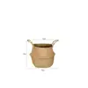 Cesta de Flores Tecida com Algas Marinhas Nórdicas Vaso de Flores Decorativo para Sala de Estar Ornamento Cesta de Armazenamento Feita à Mão de Palha Decoração para Casa
