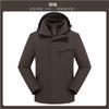 Ropa de Trabajo Transfronteriza con Capucha para Exteriores Funcional Cortavientos Impermeable para Montañismo Chaqueta Tres en Uno Personalizable para Hombre