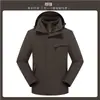 Chaqueta exterior para primavera, otoño e invierno, tres en uno, desmontable, cálida, adecuada para montañismo, unisex, se puede imprimir con logo