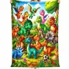 Manta de Franela Temática de Brujas para Comercio Exterior Transfronterizo Temu Manta Suave de Dibujos Animados para Niños Sofá Manta para Siesta Hecha a Medida
