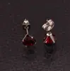 Aretes de acero inoxidable pequeños exquisitos simples moda aretes de circón de cuatro garras aretes de circón redondo nicho venta al por mayor