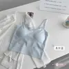 Nueva Camisola para Mujer con Cinturón, Almohadilla en el Pecho Integrada, Push-up, Anti-caída, Tirantes Ajustables, Chaleco para Usar por Debajo