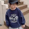 Ropa para niños otoño e invierno Nuevo suéter de cuello redondo niño bebé estilo occidental caricatura lindo cuello redondo algodón manga larga camisa moda