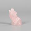 Adornos de cristal para decoración del hogar, piedra semipreciosa Dongling de cristal rosa de 2 pulgadas, adornos artesanales de animales de lobo, piezas talladas.