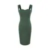 Atacado de Roupas Femininas Transfronteiriças Estilo Europeu e Americano Verão 2026 Nova Moda Elegante Tomara-que-caia Cor Lisa Bodycon Vestido
