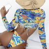 Moda Nova Europeia e Americana 2026 Moda Feminina Roupa de Banho Estampada Biquíni Sexy Popular