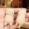 Yiming Xianyuan Gato Acostado Gato Ciprés Rojo Madera de Haya Gato Roto Accesorios Gato Hecho a Mano DIY Colgante para Bolsa Joyería de Dibujos Animados Colgante Gato