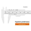 Paquímetro de plástico de alta precisão doméstico mini pequeno wen play nogueira joia ferramenta de medição de estudante régua pequena