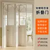 Puerta Plegable Francesa Retro de Vidrio Personalizada Puerta Divisoria Puerta Corredera Puerta Corredera de Aleación de Aluminio Puerta de Cocina Balcón Baño