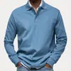 2025 Nueva Estación Independiente de Amazon Europea y Americana Transfronteriza Camisa de Botones de Manga Larga Casual Versátil para Hombre con Solapa