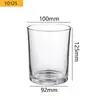 Venta al por mayor 10125 vidrio transparente fondo curvo vaso para vela portavelas transparente vaso para aromaterapia vela