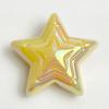 Mabei banhado a cor estrela de cinco pontas UV acessórios para corrente de celular DIY feitos à mão material de contas acrílicas contas soltas furo reto