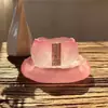 Conjunto de Chá Shangshen Xícara de Chá Rosa Copo de Vidro Artesanal Estilo Japonês Copo Mestre Primeira Neve Pires de Chá Copo de Degustação Copo de Chá Kung Fu