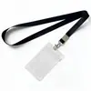 Comércio exterior transfronteiriço à prova d'água transparente macio PVC vertical crachá de identificação certificado conjunto de cartões capa de cartão etiqueta em estoque atacado
