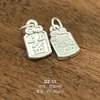 Plata Pura 999 Personalizada Accesorios de Plata Dura 3D Colgante DIY Calavera Ruyi Amuleto Cuentas de Plata Pura Colgante de Fortuna Adorno de Bolsa de la Suerte