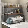 Estante para tocador de baño, caja de almacenamiento de escritorio, organizador multicapa para cuidado de la piel, estante para lavabo de baño