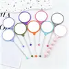 Nuevo espejo redondo pequeño de bricolaje, mini espejo lindo creativo con cuentas, de mano multicolor adorable portátil de alta definición
