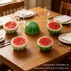 Pinzas para el pelo, gomas para el pelo, decoraciones para zapatos, llaveros y adornos de resina de frutas y sandía 3D realistas - materiales vendidos al por mayor