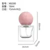 Frasco de Perfume de Vidro Transparente 30ml Tampa Esférica Frasco com Spray Conjunto Portátil de Viagem de Luxo Disponível em Várias Cores em Estoque