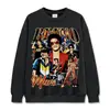 Camiseta Estampada Retro Americana de Bruno Mars Manga Corta Cuello Redondo Sudadera con Capucha Algodón 250g